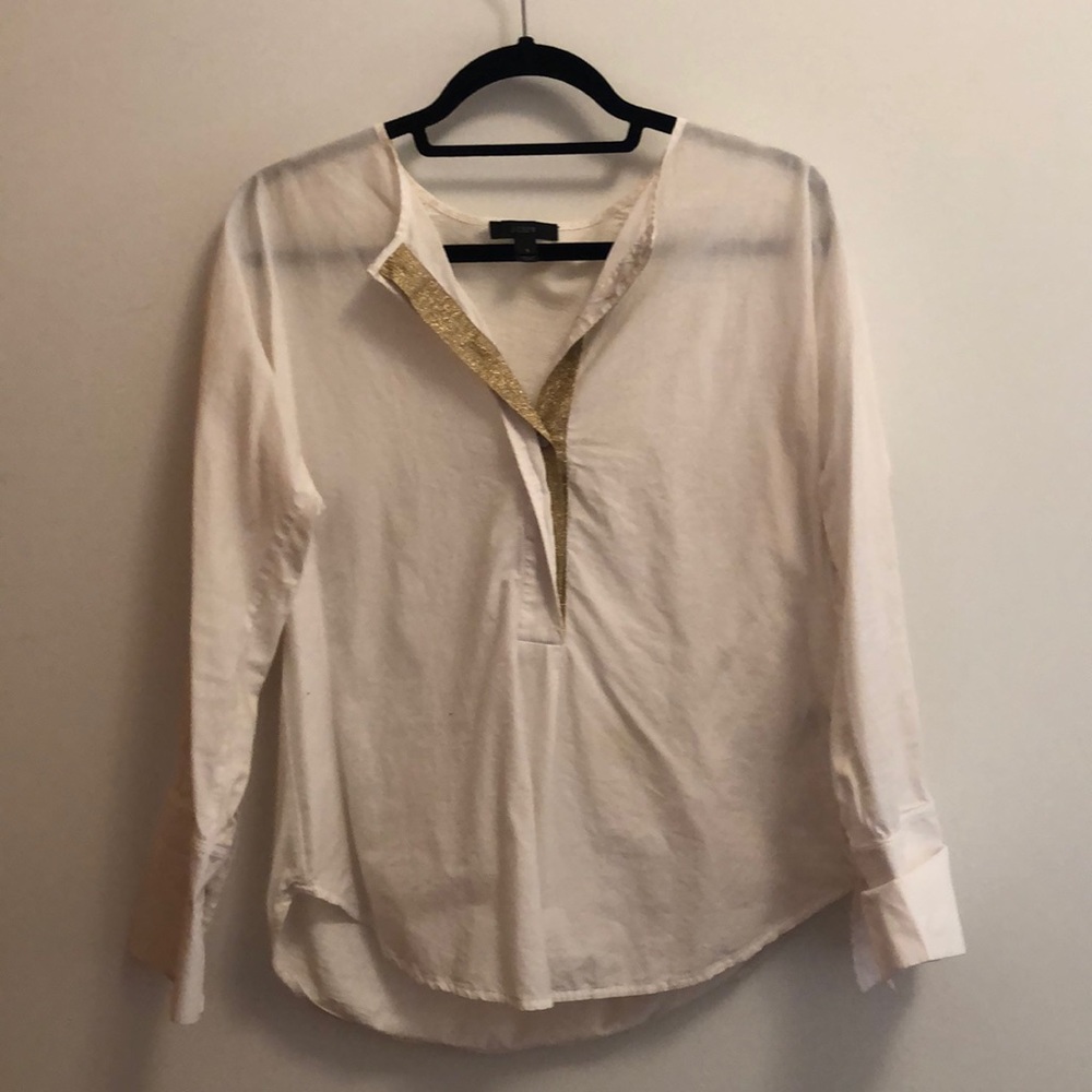 JCrew white button-up shirt